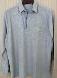 Huntington Club 長袖ポロシャツ Lサイズ グレー