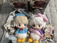 DISNEY POPMART ぬいぐるみ　ドナルド　デイジー ポップマート ミッキーファミリー ドナルド デイジー ぬいぐるみ