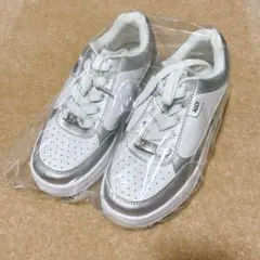 ALGY ホワイト シルバー スニーカー 22.0cm