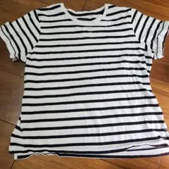 GU　ボーダー半袖Tシャツ 　クルーネック
