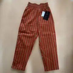 新品タグ付MARKEY'S シェフパンツ 120cm 赤茶ストライプ