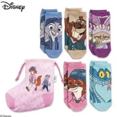 レディース　ズートピア2デザインソックスパック6点セット　新品