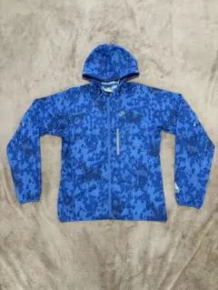 NIKE ナイキ カモフラ柄 フード付き ジャケット M ブルー