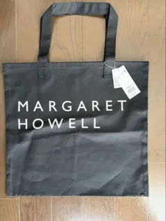 MARGARET HOWELL コットン トートバッグ 黒のサムネイル