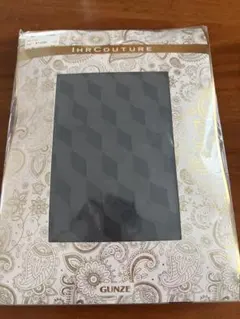 GUNZE IHRCOUTURE タイツ ブラックグレー M-L