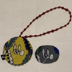 ミナペルホネン サンキューベリーバッジ　タンバリン wolf&flower ミナペルホネン サンキューベリーバッジ wolf&flower うさぎチャーム