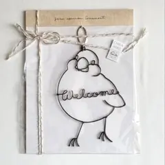 文鳥のワイヤークラフト　オーナメント　ワイヤーアート　Welcome