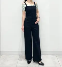 未着用　GUジーユー　ベアトップサロペット　ブラック