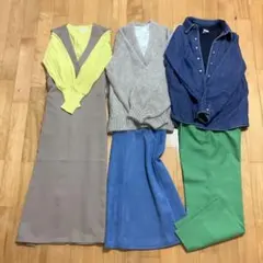 レディース服コーデ売りまとめ売り　M〜Lサイズ8点　秋冬大人キレイめカジュアル