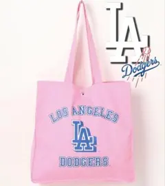 ドジャース Dodgers トートバッグ ピンク MLB