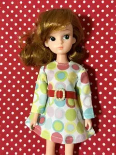 初代リカちゃん　レトロポップワンピース　アウトフィット
