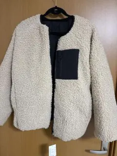 【25日まで期間限定セール！】新品　リバーシブルボア&キルトブルゾン　XL