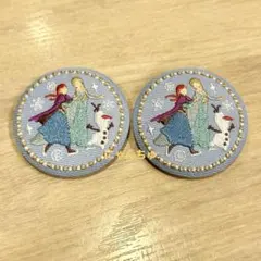 Disney Characters 刺繍缶バッジビスケット