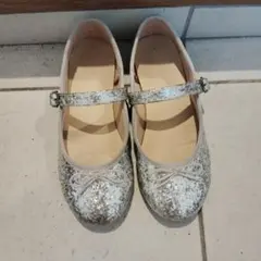 シルバー グリッター フォーマルシューズ 20.0cm