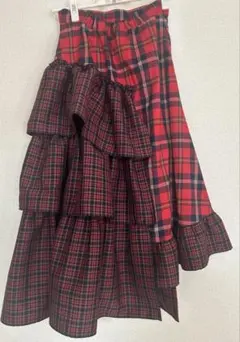 jouetie ジュエティ　アシメヘムティアードスカート　レッド