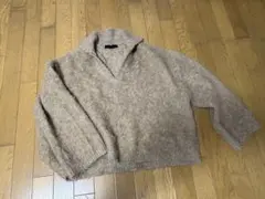 ZARA スキッパーニット ベージュ Lのサムネイル