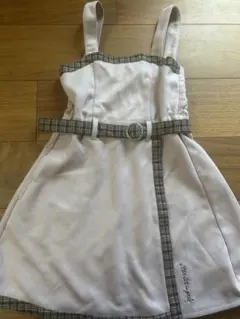 ALGYジャンバースカート チェック柄 ベルト付き