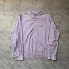 90~00s Ralph lauren stripe shrit XXL