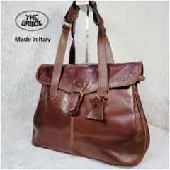 THE BRIDGE ブラウンレザー バックパック　ビンテージ THE BRIDGE ブラウンレザー バックパック ビンテージ THE BRIDGE