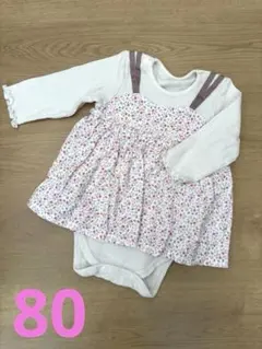 赤ちゃん本舗　花柄ロンパース　80cm