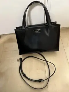 ケイトスペード　ミニショルダーバッグ、ハンドバッグ　ブラックエナメル