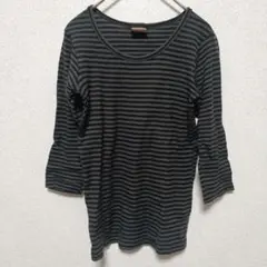 七分袖　ボーダーTシャツ エバーウォーム