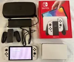 Switch 本体有機EL Joy-Conホワイト ＋ 周辺機器セット