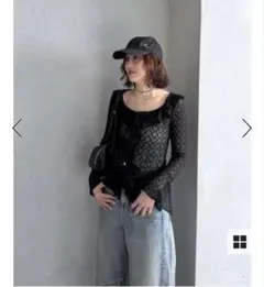 ラグナムーン　レースフリルデザインシャツのサムネイル