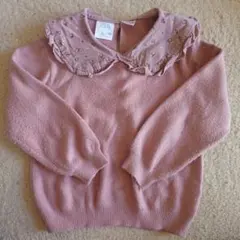 ZARA フリル付き襟 ニットセーター 110cm