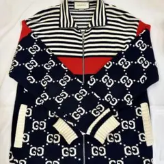 10440【美品・近年モデル】グッチ☆スパンコール シルクジャケット 花