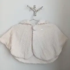 mikihouse　アイボリーフード付き ポンチョ