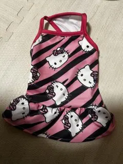 Hello Kitty 犬用ワンピース ピンク ゼブラ柄のサムネイル