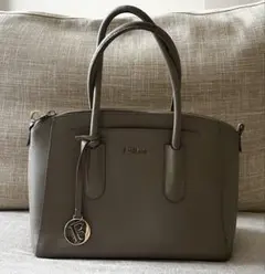 FURLA グレーベージュ　ハンドバッグ　フルラ