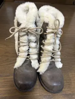 未使用ショートブーツ　ムートン
