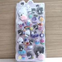 おしりシール　3Dシール　ぷにぷに　スクイーズ　立体　シール　うさぎ　くま