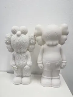 《貯金箱・フィギュア》夏休みの工作にも♪自分で色を塗るフィギュア2体セット