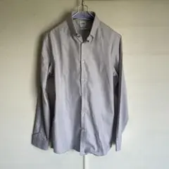 ZARA スリムフィット グレー無地シャツ