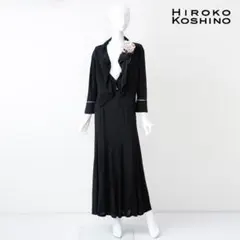 ◉当日発送可能！ヒロココシノ ノアール　高級礼服　９号　黒　フェミニン　ロング