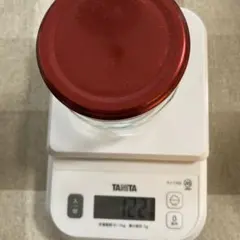 ガラスキャニスター 3個セット 赤蓋