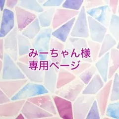 みーちゃん様専用ページ