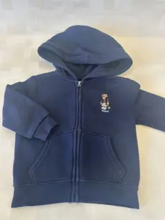 ラルフローレンネイビー 85㎝フード付きジップパーカー