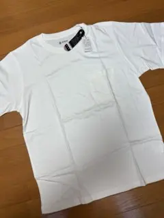 新品タグ付 ナノユニバース メンズXL Tシャツ 丸首 ポケット付 ホワイト