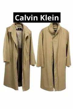 Calvin Klein ベージュ ロングトレンチコート 裏地ありのサムネイル