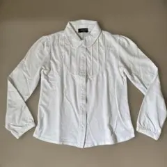 COMME CA ISM ホワイト長袖シャツ 150A