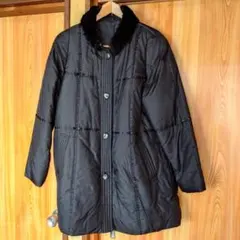 voItaireブラック キルティング ファー付き防寒半コート近鉄百貨店