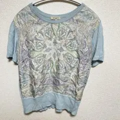 【ETRO】エトロ ペイズリー柄 半袖ニットTシャツ 46のサムネイル
