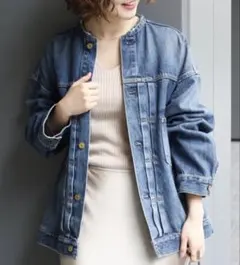 IENA L'ATELIER DENIME リメイクタックデニムブルゾン 38