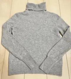 ユニクロ　カシミヤ100% タートルネック　ニット　グレー　S UNIQLO