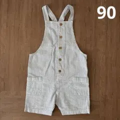 H&M ストライプオーバーオール　90