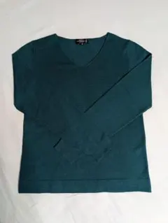 【ESPRITMUR】 ダークグリーン Vネック ニット